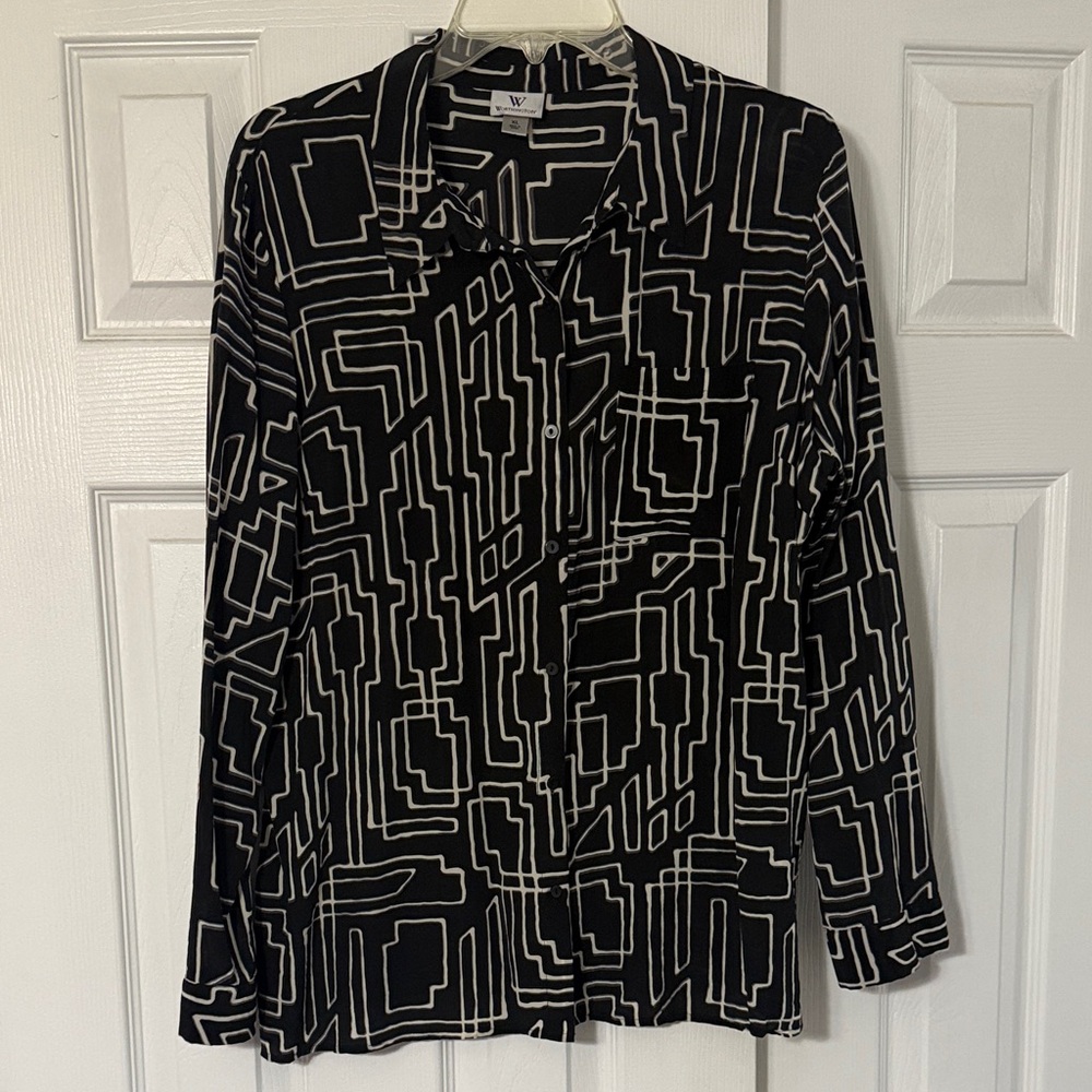 Worthington Long Sleeve Button Down Blouse. Size US XL